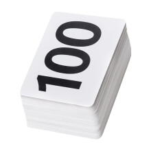 Seating Number Cards for Weddings-1 to 100 black text on white