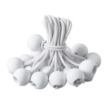 50 Pack Black Bungee Heavy Duty Tarpaulin Bungee Cord Weatherproof Tie Down for Camping Tents