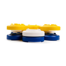 Jouet de puzzle de friandises pour chats-Blanc et jaune