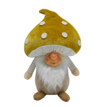 Soft Mushroom Head Gnomes Figures Decoration To-Yellow