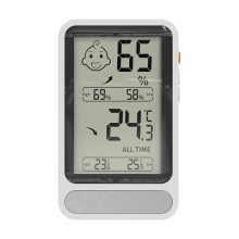 Small Digital Hygrometer Thermometers With Backlit Display Max Min Temperature Records Wall Mountable Display White