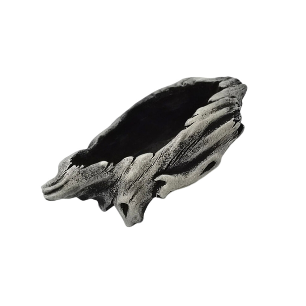Planter Trunk Planter Succulents Pots Stump Planter-slate gray