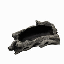 Artificial Driftwood Planter Sculpture Succulents-Slate Gray 11