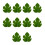 10Pcs Artificial Leaves Decorative Plant Colorful-Style 8 1