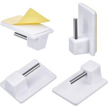 Durable Curtain Rod Holders for Easy Install, Refrigerator Door Hinge Pin Ensures High Quality Material and Smooth Open Close, 20PCS White Hooks for H