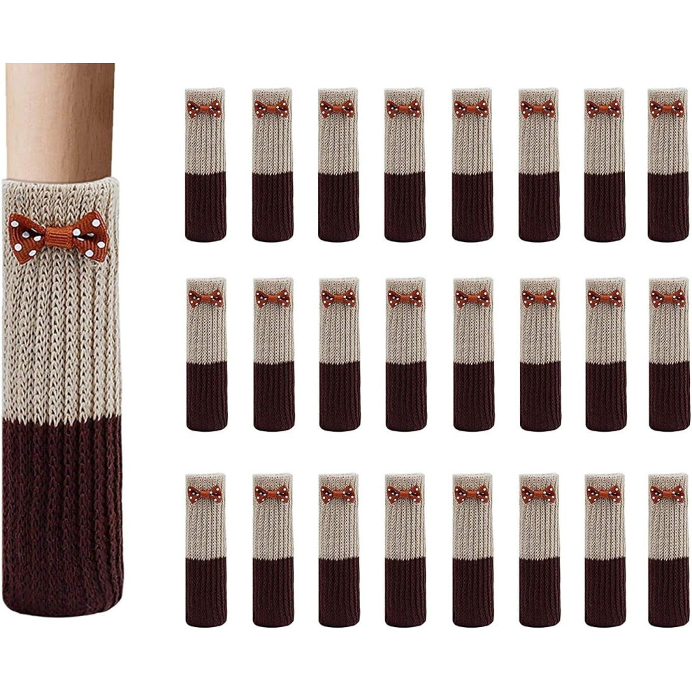24Pcs Furniture Leg Protector Socks, Hardwood Floor Protectors For Reduce Noise, Knitted Chair Leg Pads With Anti-Slip Properties, Suitable For Most L 9148971699616