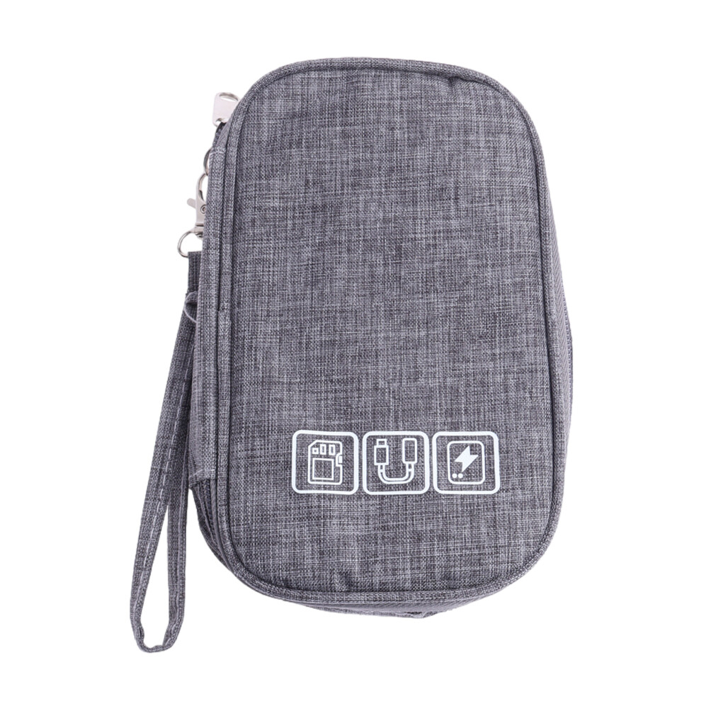 Electronics Travel Organizer, Waterproof Polyester Surface Cable Organizer Pouch With Multiple Size Pockets And Adjustable Partition, Lightweight Desi 9088527446274