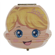 Kids Keepsake Box for Early Years, Memorial Container with Birth Details Recording Natural Primary Teeth Organizer for Thoughtful Gift and Safe Storag