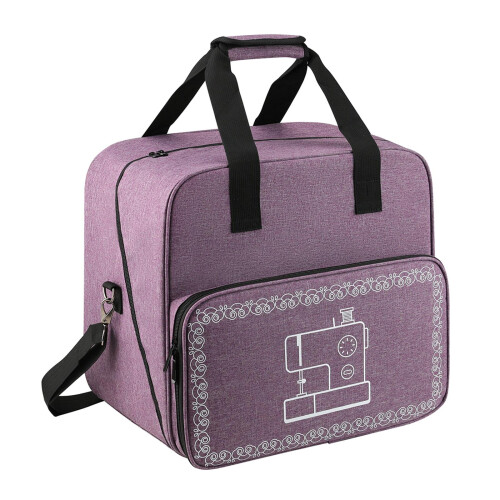 Sewing Machine Bag Nylon Carry Case with Padded Interior, Large Capacity Sewing Machine Storage Tote with Multiple Pockets, Protective Function Univer