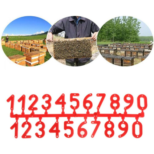 Number case for beekeeping, red, for beekeeping, numbers, digital card display board Ref: 7886 2