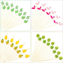 Hoogwaardig bamboemateriaal, multifunctionele bamboespiesjes voor fruit, sandwiches en meer, 100 stuks bamboe cocktailprikkers van 12 cm, ideaal voor