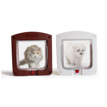 Cat Door for Window, Cat Door for Wall, Dog Exit Door, Pet Gate, Cat Entrance Exit Door, Cat Hole, Small Pet Door, Pet Accessories, Wood, White.