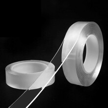 Double Side Adhesive Tape Removable Transparent Reusable Mounting Tape For Home Wall Kitchen 2mm X 3cm X 5m