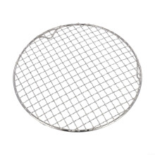 Round 27 cm stainless steel grill mat, for outdoor barbecues with charcoal and gas (D25 cm) D25cm