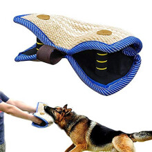 Dog Bite Sleeve with Dual Handles, Durable Jute Arm Protection for Guard and German Shepherd Training