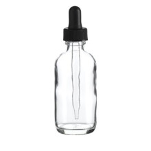 Cobalt Glass Bottles Vials for Essential Oils with Glass Eye Drop 2 oz Capacity, clear Colorless 40