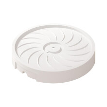 Plant Pot Tray with Drainage and Water Storage, Movable Caddy with Wheels, White 22cm