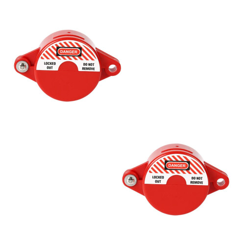 2 Pack Valve Lock Tank Latch Kit Locked Red 1