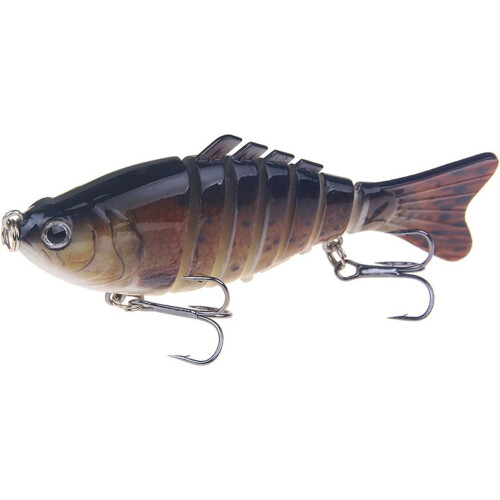 7 Segment Artificial Hard Baits Multi Jointed Swimbaits Swimming Lures Treble Hook Altwater Slow Sinking 2