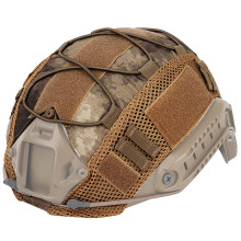 Tactical Airsoft Helmet Cover Mesh For Bump Helmets, Compatible With FAST MH/PJ/BJ, One Size, Beige, Helmet Not Included