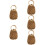 5pcs Woven Bag Rattan Mesh Bag Cotton Thread 10