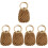 5pcs Woven Bag Rattan Mesh Bag Cotton Thread 5