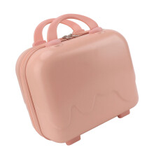 14in Pink Small Hard Shell Travel Luggage with Anti-Slip Feet, 30x25x15cm