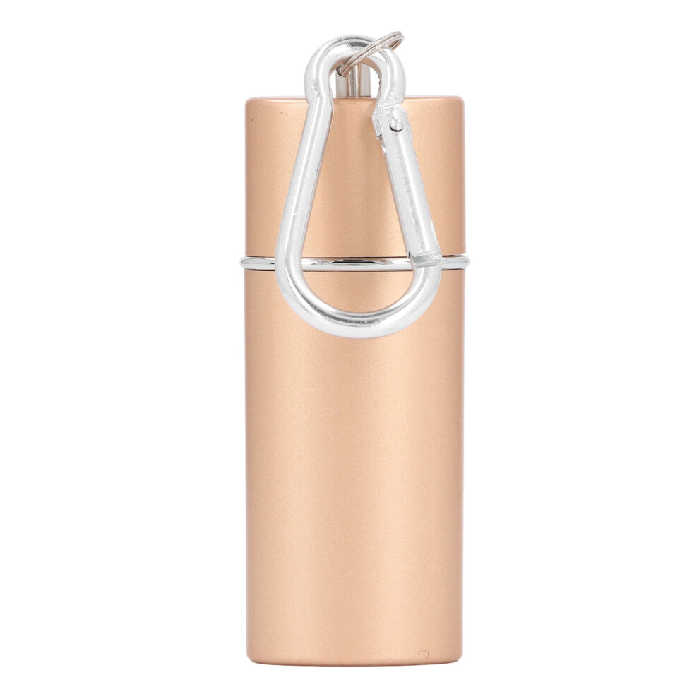 Gold Mini Zinc Alloy Pocket Ashtray Keychain 32X17x85mm For Cigarettes