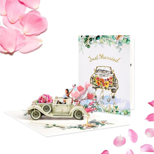 Pop Up Wedding Card, 3D Wedding Invitation Cards Personalised with Envelope 2