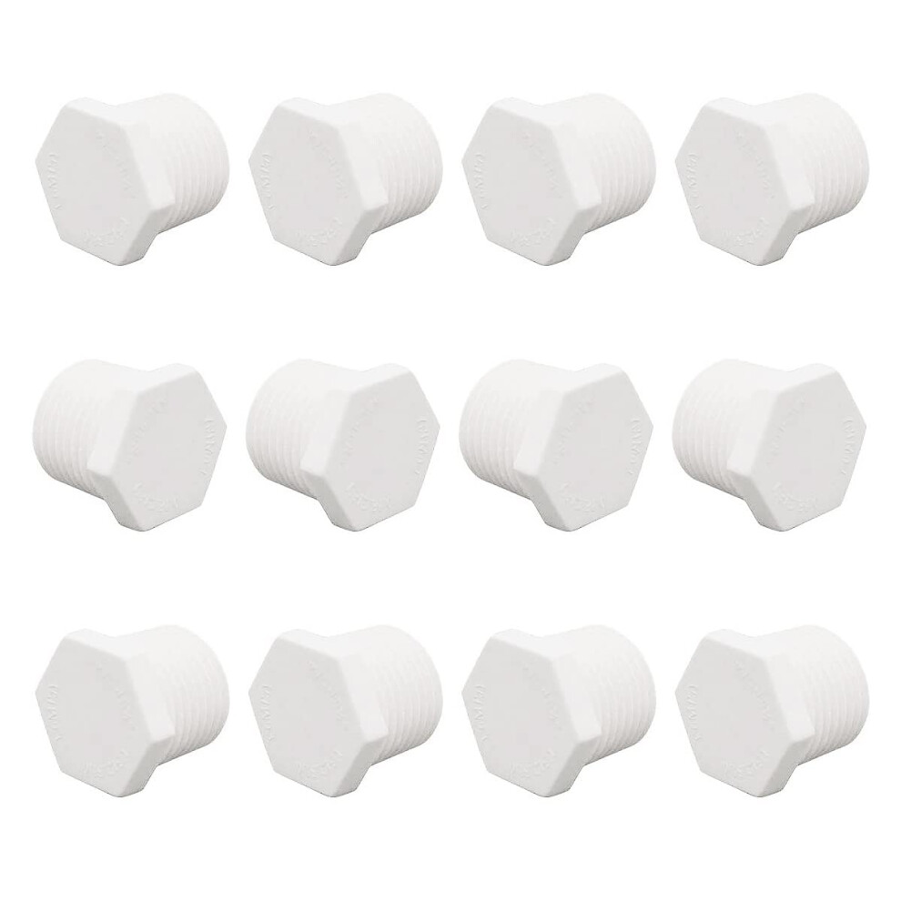 Rv Water Heater Drain Plug, 1 Inch Pvc Pipe Plug For Rv Camper And Compatible With Atwood, 12 Pcs 9189345143847