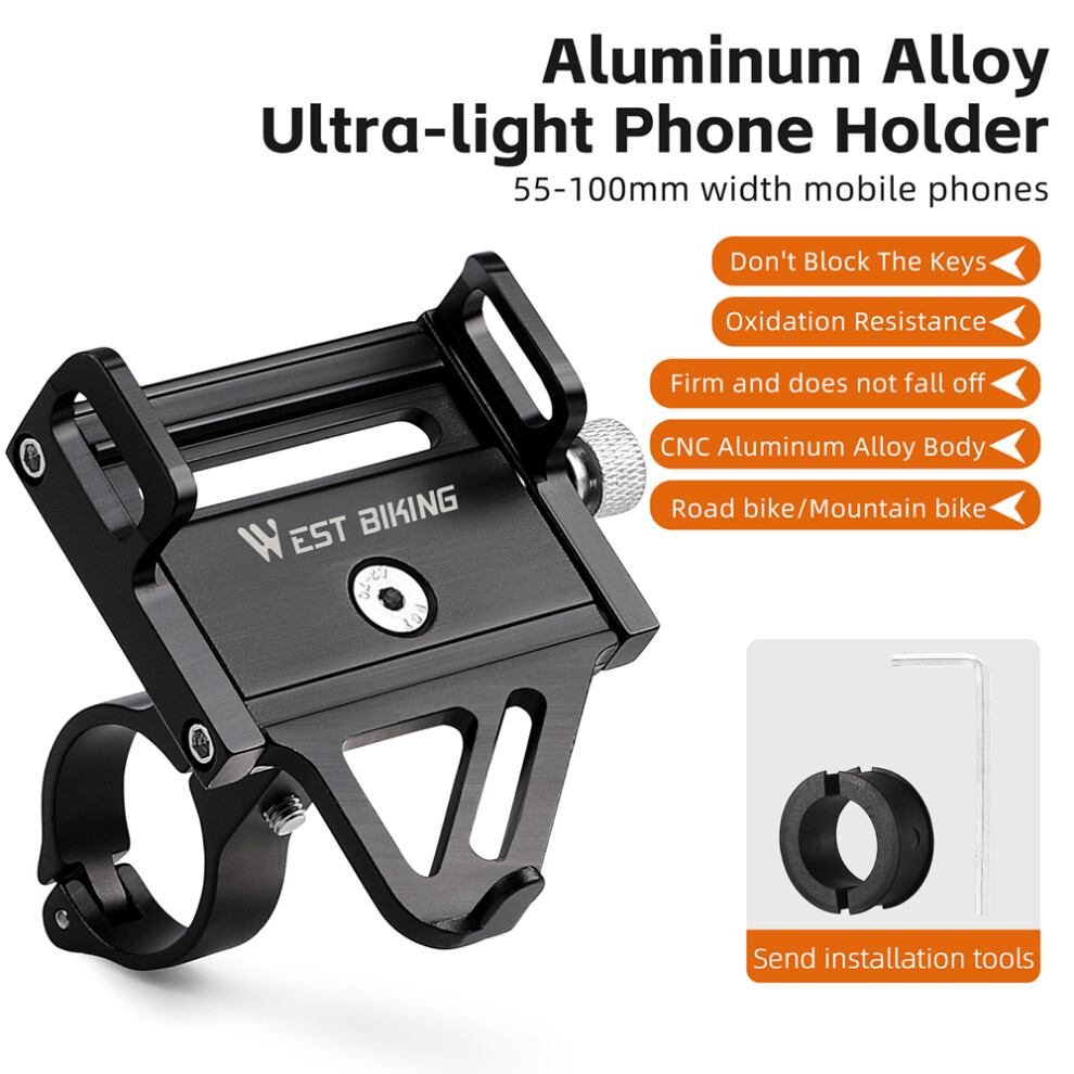 Aluminum Alloy Bike Handlebar Mobile Phone Holder 4-6.7 Inches 8211368871023