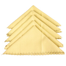Durable 5PCS Yellow Cotton Cleaning Cloth Set for Musical Instruments
