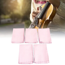 5PCS Pink Cotton Piano & Instrument Cleaning Cloths for Guitar, Bass, Violin