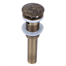 Leakage-Proof Sink Drain, Easy-Clean Pop-Up Drain for Undermount Sinks with Scratch-Resistant Antique Brass Finish, 1PCS