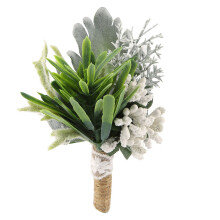 Fertige, praktische Herren-Hochzeits-Boutonnière, hochwertiges Schleifendesign mit künstlichen Seidenblumen, Ihr perfektes Accessoire für