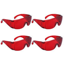4PCS Dental Protective Glasses Block 90% Light Damage with Side Shield for Teeth Whitening