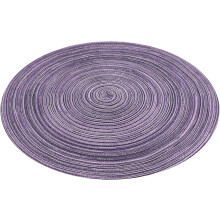 Dining Elegance, Set Of 4 Decorative Table Mats Woven Heat Resistant Non-Slip Cotton Blend Fabric For Kitchen, Purple