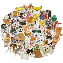 Adesivi artistici per cani, 50 pezzi di adesivi impermeabili e riposizionabili per laptop, borracce, bottiglie d'acqua, custodie per telefoni,