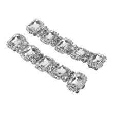 2 Stück Kristallstein-Schnallen für Schuhe, funkelnde Dekoration 9,51,8 cm