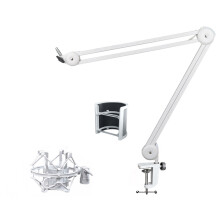 Mikrofonaufhängungsgalgen-Desktop-Mikrofonhal-39W weiß U-förmig m