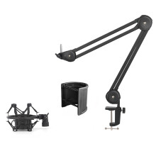 Desktop-Mikrofonständer, professioneller-35W schwarz U-förmig m