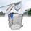 Football Goal Training Net Foldable Alloy Frame Portable Soccer Practice Polyester Mesh Fixed Gate 2
