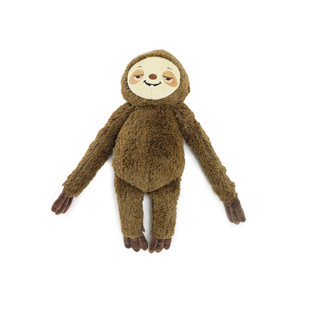 New Ancol Playtime Sleepy Sloth Dog Toy Fun Interactive Squeaky Cuddly Pet Puppy Plush
