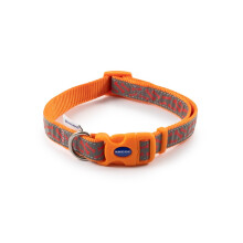 Fashion Nylon Adjustable Collar Orange Bone 20-30cm Sz1-2