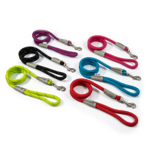 (Black, 107 x 1cm) Ancol Viva Rope Reflective Snap Lead