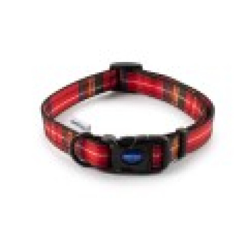 Ancol Indulgence Nylon Adjustable Collar Tartan Red 30-50cm Sz 2-5 1