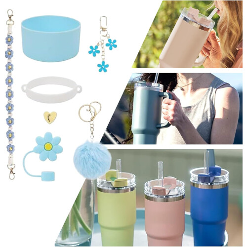 Accessories for Cup, Cup Accessory Set, Silicone Straw Cover, Water Bottle Handle 2