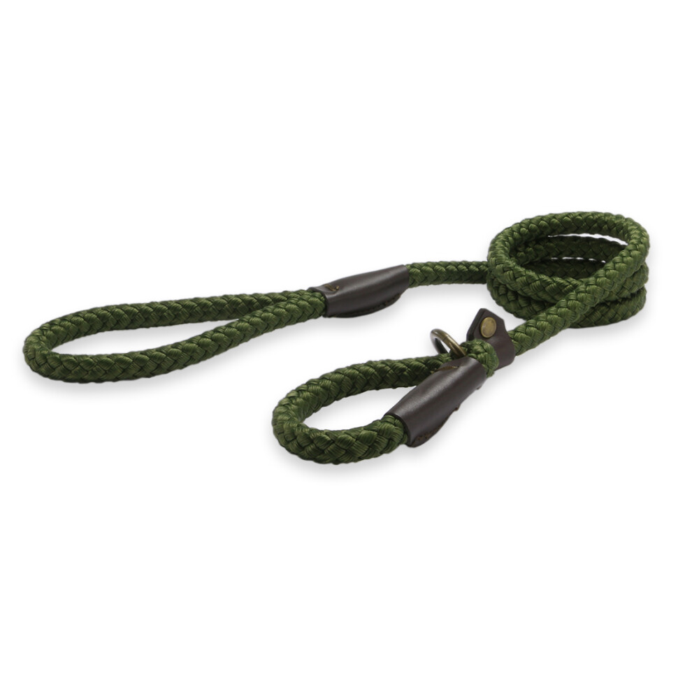 Heritage Nylon Rope Slip Lead Green 1.5m X12mm Sz 4-8
