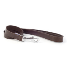Heritage Vintage Leather Padded Lead Chestnut 22mm X1m