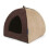 Ancol Sleepy Paws Timberwolf Pyramid Bed Faux Suede 3